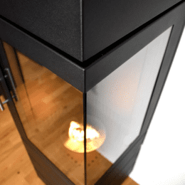 Glow Fire Mora Ethanolkamin Schwarz Pulverbeschichtet