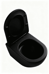 kielle Oudee Wand-WC mit Softclose-Sitz, Vortex Rimless+, mattschwarz