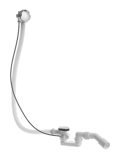 Duravit D-Code Ab- & Überlaufgarnitur Komplett-Set chrom