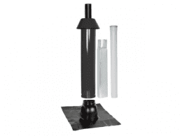 SKOBERNE Mündungspaket Skobifix XXs Schrägdach 25° - 45°, DN 80/125 schwarz, 1,0m