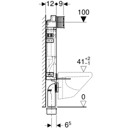 Geberit Kombifix Installationselement für Wand-WC 108 cm Unterputz-Spülkasten SIGMA 12 cm