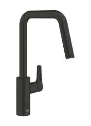 Grohe Eurosmart Elektronische Spültischarmatur mit herausziehbarer Brause, matt schwarz