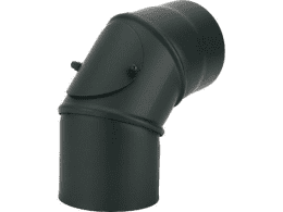 Rauchrohrbogen DN 150, 45° – Stahl lackiert, 2 mm, gussgrau