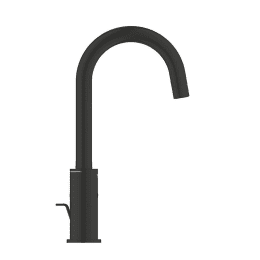 Grohe QuickFix Start Waschtischarmatur mit Ablauf, schwarz matt