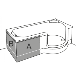 Artweger Twinline 1 Zubehör (Set)Schürze 02/1800mm Eckeinbau weiß WS