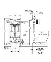 Grohe Solido Set WC Euro Ceramic und SoftClose Sitz, Betätigungsplatte, Chrom/Weiß Grohe Solido Set WC Euro Ceramic und SoftClose Sitz, Betätigungsplatte, Chrom/Weiß