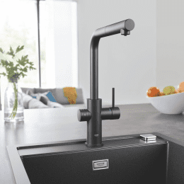 Grohe Blue Home Spültischarmatur Connected, mit Kühlung und Filterung, velvet black