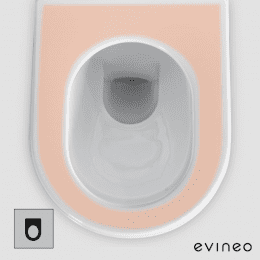 Evineo ineo4 & ineo5 Wand-Dusch-WC mit Sitzheizung, soft weiß weiß