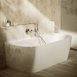 LAUFEN Meda Vorwand Badewanne aus Verbundwerkstoff Marbond 1800 x 800 x 590 mm