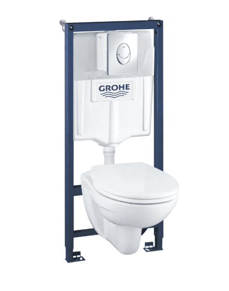 Grohe Rapid SL Wand-WC Set mit Softclose-Sitz und Betätigungsplatte Skate Air, Chrom