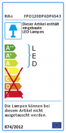 Riho Porto Square 120 x 46 cm Doppelwaschtisch, Unterschrank und LED-Spiegelschrank, Eiche hell