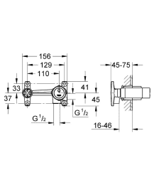 Grohe Montageelemente Einbaukörper für Unterputz-Einhebelmischer