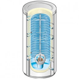 Weishaupt Energiespeicher WES A-C-K 660/910 mit Wärmetauscher, Solar und Trinkwasser