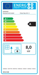 Kaminofen Oranier Polar Neo W+, Stahl schwarz 8 kW - 5569 11