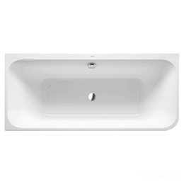 Duravit Happy D.2 Plus Badewanne 180x80 cm, links, mit Panel, weiß/Graphit super matt