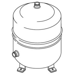 Weishaupt Expansionsgefäß WEGSol 50 weiß, G3/4"A mit drei Füßen
