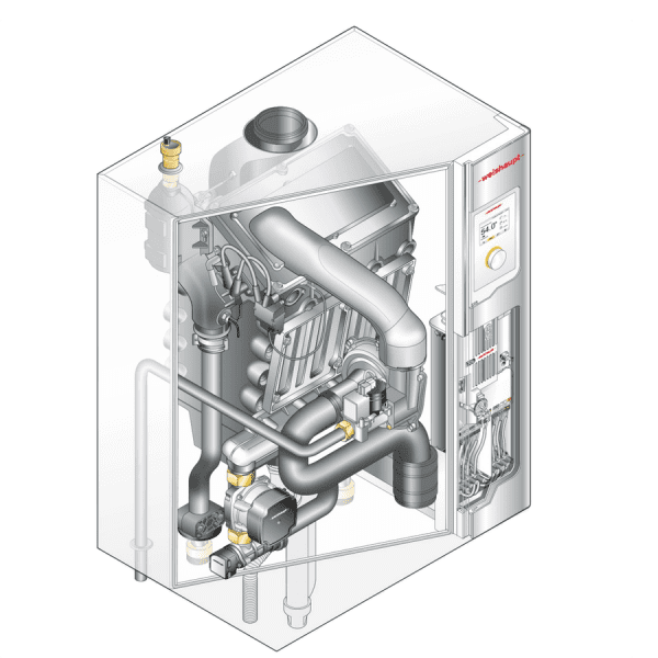 Weishaupt Gas-Brennwertgerät WTC-GW 45-B H-O (WEM-Regelung) 48340101 ...