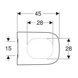 Geberit Smyle Square WC-Sitz weiß, mit Beschichtung, Softclose