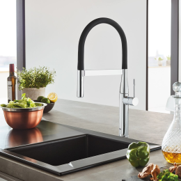 Grohe Essence Spültischarmatur mit Federarm, verchromt