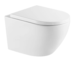 kielle Oudee Wand-WC mit Softclose-Sitz, Vortex Rimless+, weiß