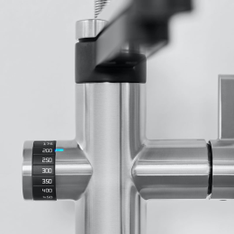 Blanco EVOL-S Pro Spültischarmatur mit flexiblem Arm, Spülbrause und Filterfunktion, edelstahl gebür