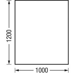 Oranier Bodenplatte Rechteck B1 aus Glas 6 mm, 1.000 x 1.200 mm, für Kaminofen