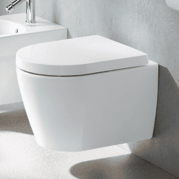 Duravit ME by Starck Wand-WC Compact, Ausführung kurz mit WC-Sitz, mit WonderGliss, weiß