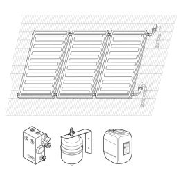 Weishaupt Paket Aufdach vertikal 3x1 AV F2, Solarsystem