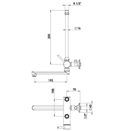 KWC Einhebelmischer für Elektro-Warmwasserbereiter KWC ND Ausladung 192 mm chrom