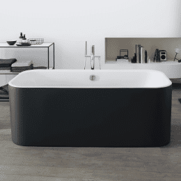 Duravit Happy D.2 Plus Freistehende Badewanne 180x80 cm, weiß/Graphit super matt