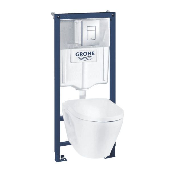 Grohe Solido Set für Wand-WC und WC Sitz softclose, Betätigungsplatte, Chrom
