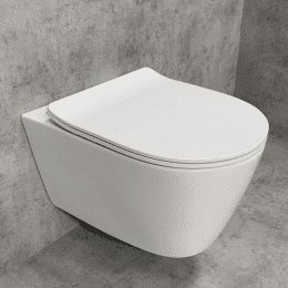 Premium 100 Komplett-SET Wand-WC mit neeos Vorwandelement, Betätigungsplatte mit eckiger Betätigung