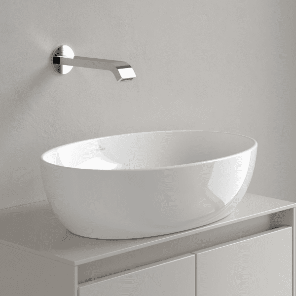 Villeroy & Boch Artis Aufsatzwaschtisch 49x33 cm, ohne Überlauf, CeramicPlus, Alpinweiß