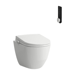 Laufen Cleanet Pro Wand-Dusch-WC Comfort mit WC-Sitz, Ausführung erhöht und lang weiß