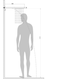 Bossini Manhattan Kopfbrause 2 Strahlarten mit Schwall 500 x 200 x 24 cm schwarz matt Bossini Manhattan Kopfbrause 2 Strahlarten mit Schwall 500 x 200 x 24 cm schwarz matt