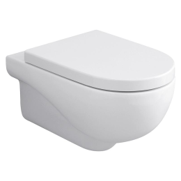 evenes Combi-Pack Nuvola Wand-Tiefspül-WC spülrandlos + WC-Sitz Jari Softclose
