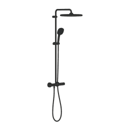 Grohe Vitalio Comfort Duschset mit Thermostat, 25x25 cm, 2 Strahlarten, schwarz matt