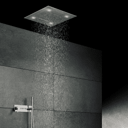 Steinberg Sensual Rain Regenpaneel edelstahl poliert 600 x 600 mm mit Beleuchtung