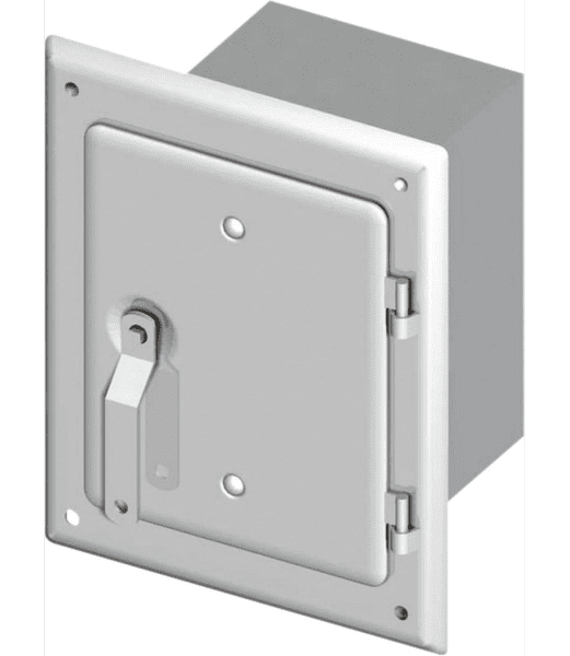 evenes Reinigungstür UNI-EW 140x200 mm, mit Schiebestutzen 100 mm lang