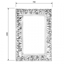 Sapho IN308 Rahmenspiegel 80x120cm, Silber