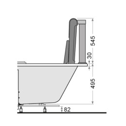 Artweger Artlift links mit Hebesitz 1600x750x495mm