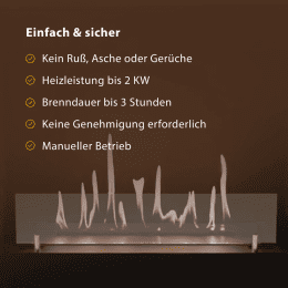 Glow Fire Halden Rechts Ethanolkamin