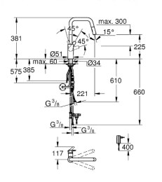 Grohe Eurosmart Elektronische Spültischarmatur mit herausziehbarer Brause, Chrom