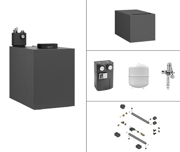 Viessmann Paket Vitoladens 300-C 24kW modulierend vitographite mit Vitocell 300-H EHAA 160