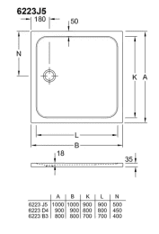 Villeroy & Boch Lifetime Plus - Duschwanne, , 100x100 cm, Anti-slip, Alpinweiß