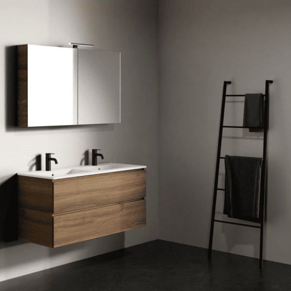 Riho Spring Dew Badmöbel-Set B1 mit 2 Hahnlöchern, 120 x 46cm