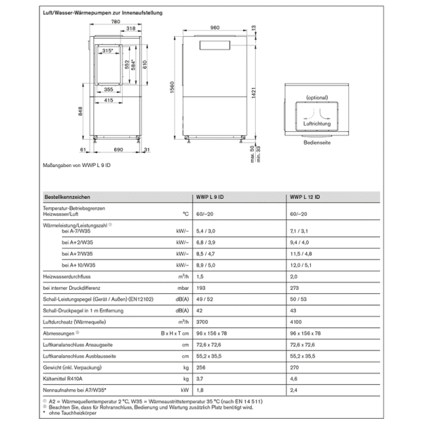 Weishaupt Luft/Wasser-Wärmepumpe WWP L 9 - 12 ID Weishaupt Luft/Wasser-Wärmepumpe WWP L 9 - 12 ID