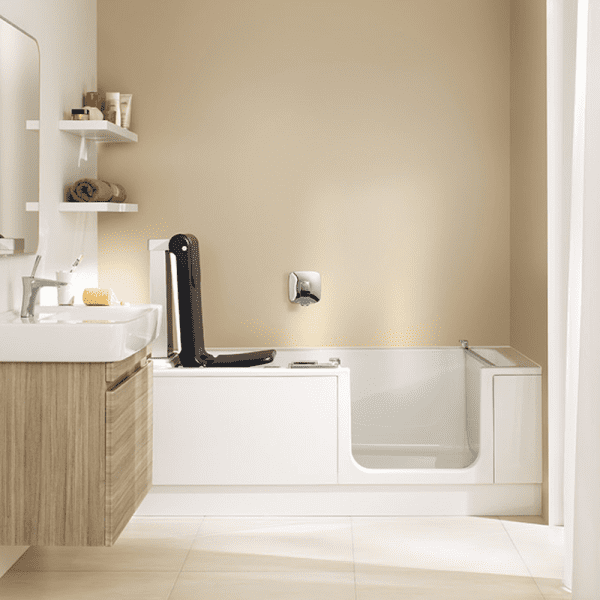 Artweger Artlift AIR Whirlpool mit Tür + Hebesitz anthrazit