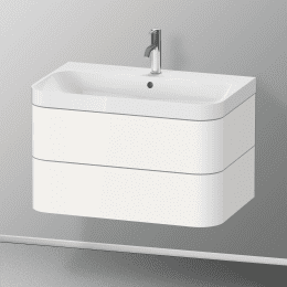 Duravit Happy D.2 Plus Schrank mit Waschbecken 48x78x49 cm, 2 Schubladen, weiß Hochglanz