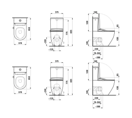LAUFEN Cleanet Pro Stand-Dusch-WC mit WC-Sitz weiß